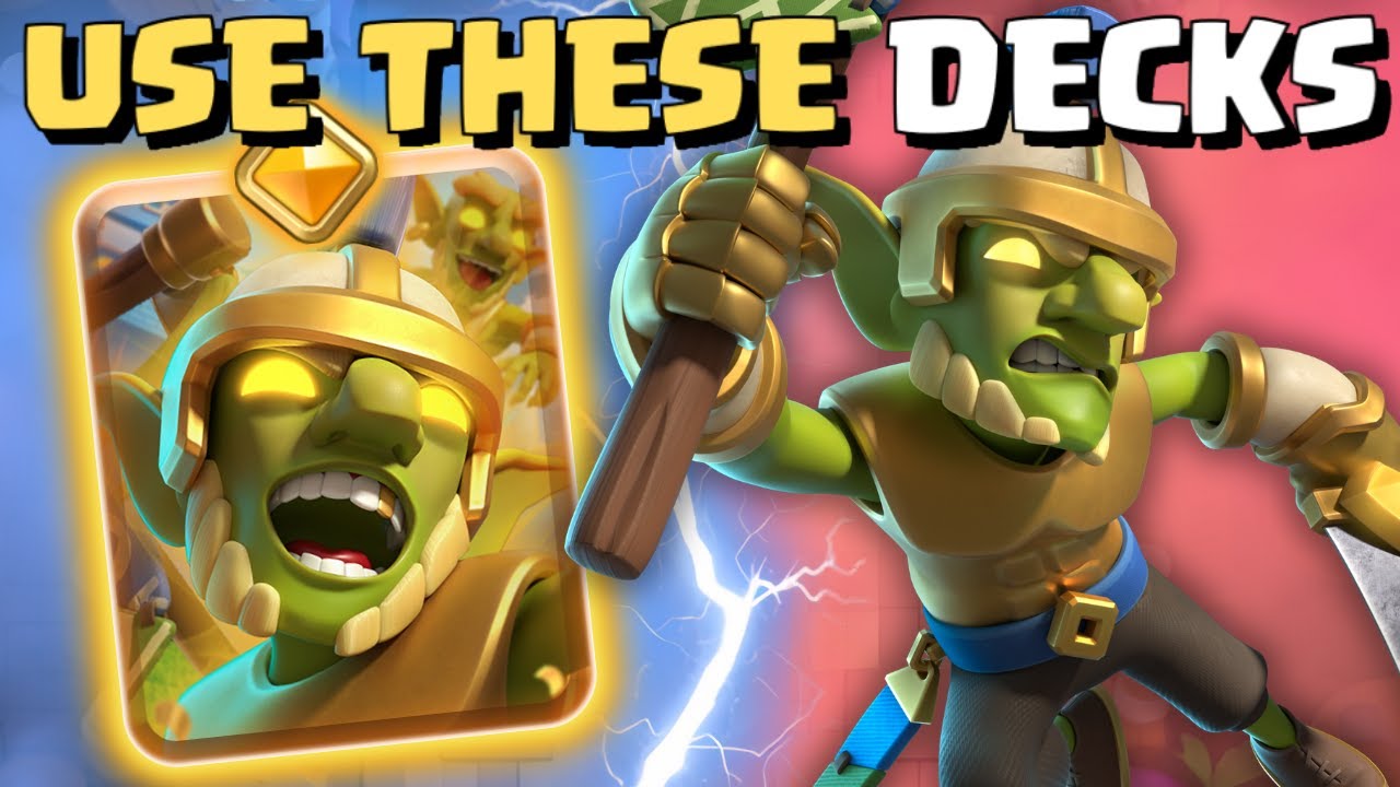 The TOP 3 EASIEST Hero Goblins Decks in Clash Royale!