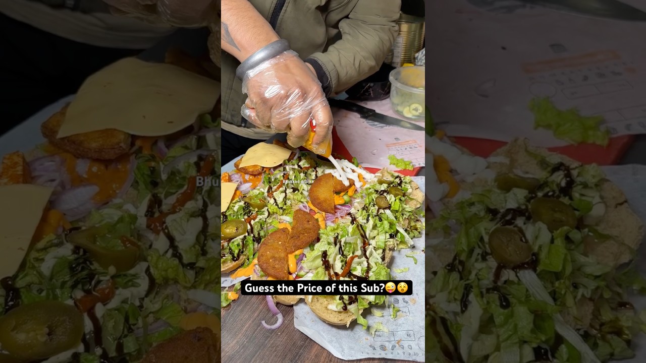 Guess the price of this Sub?😜😵|| Indian Street Food