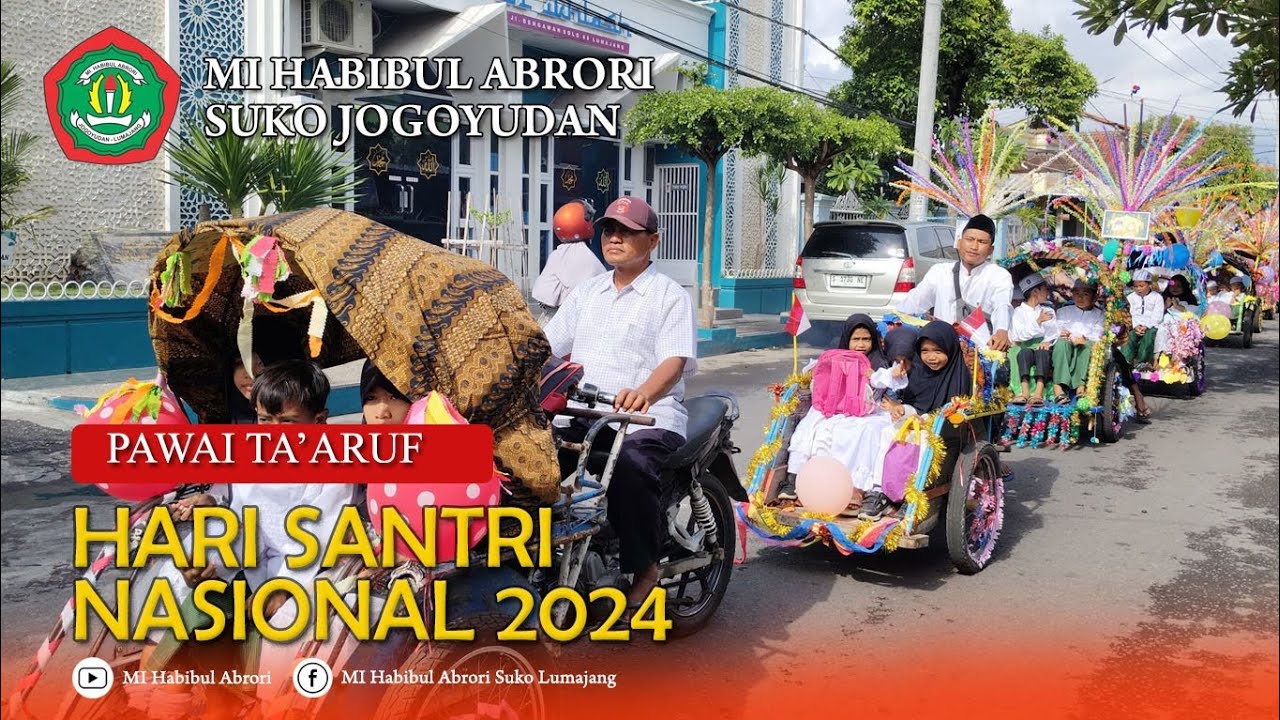Pawai Sepeda dan Becak Hias Meriahkan Hari Santri Nasional 2024 | MI HABIBUL ABRORI