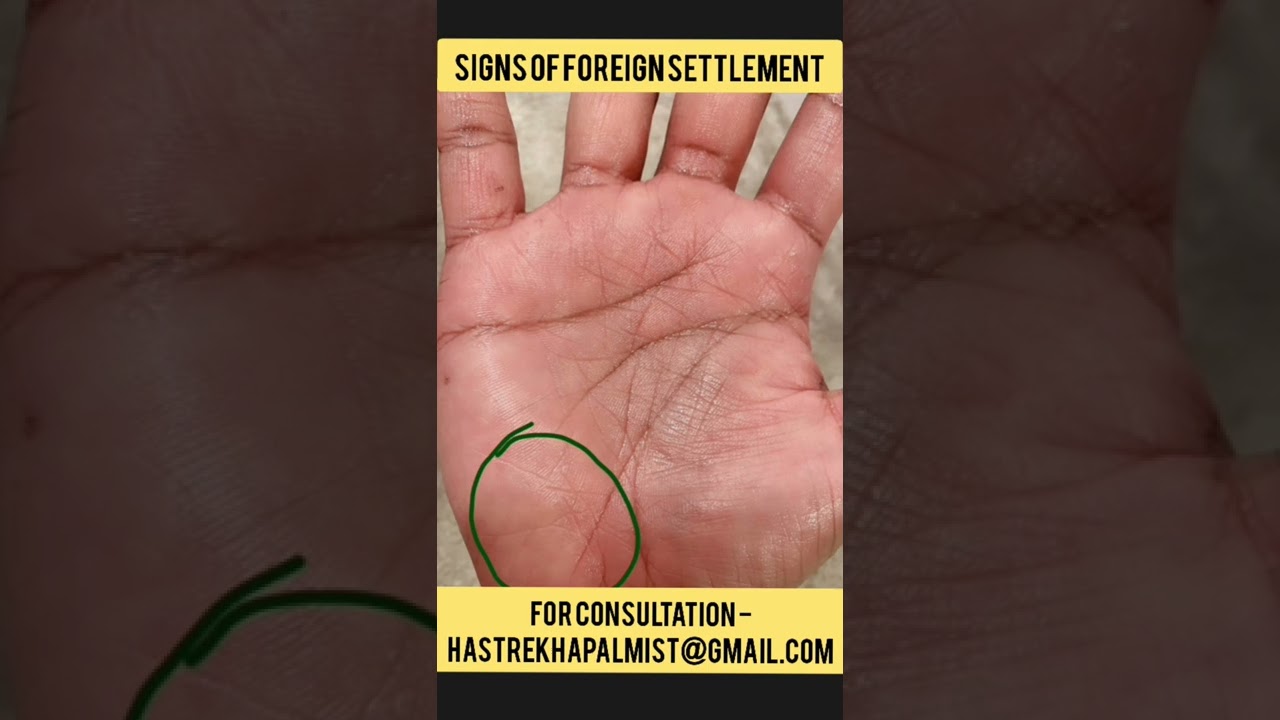 Signs of foreign settlement.   #shorts #foreigntravel #palmistry