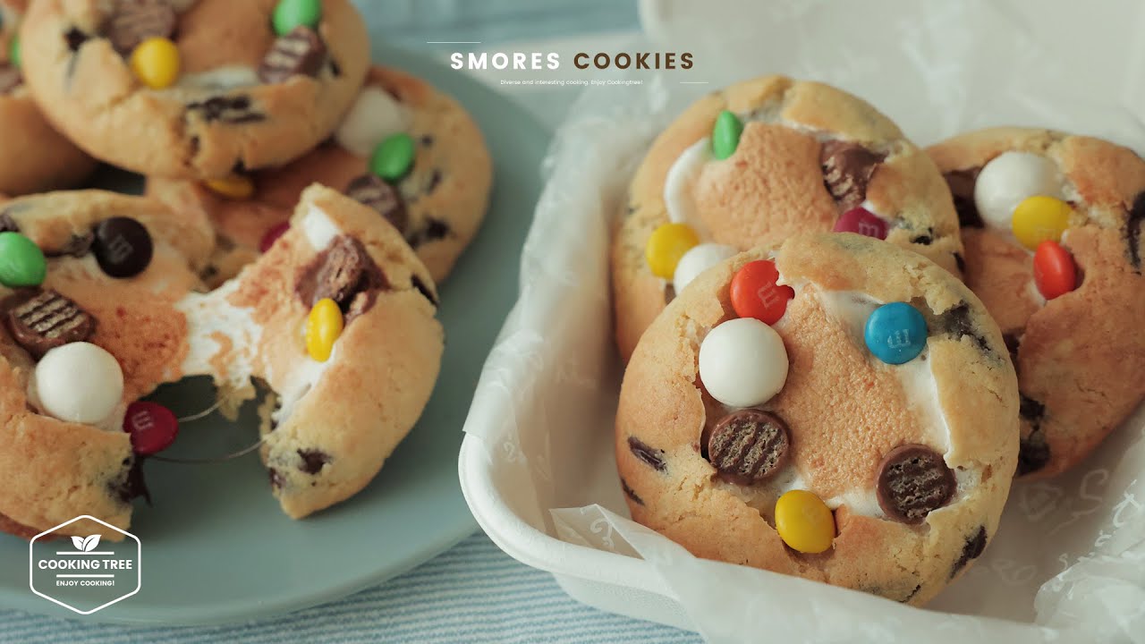쭈~욱 늘려 보세요! 스모어 쿠키 만들기 : Smores Cookies Recipe | Cooking tree