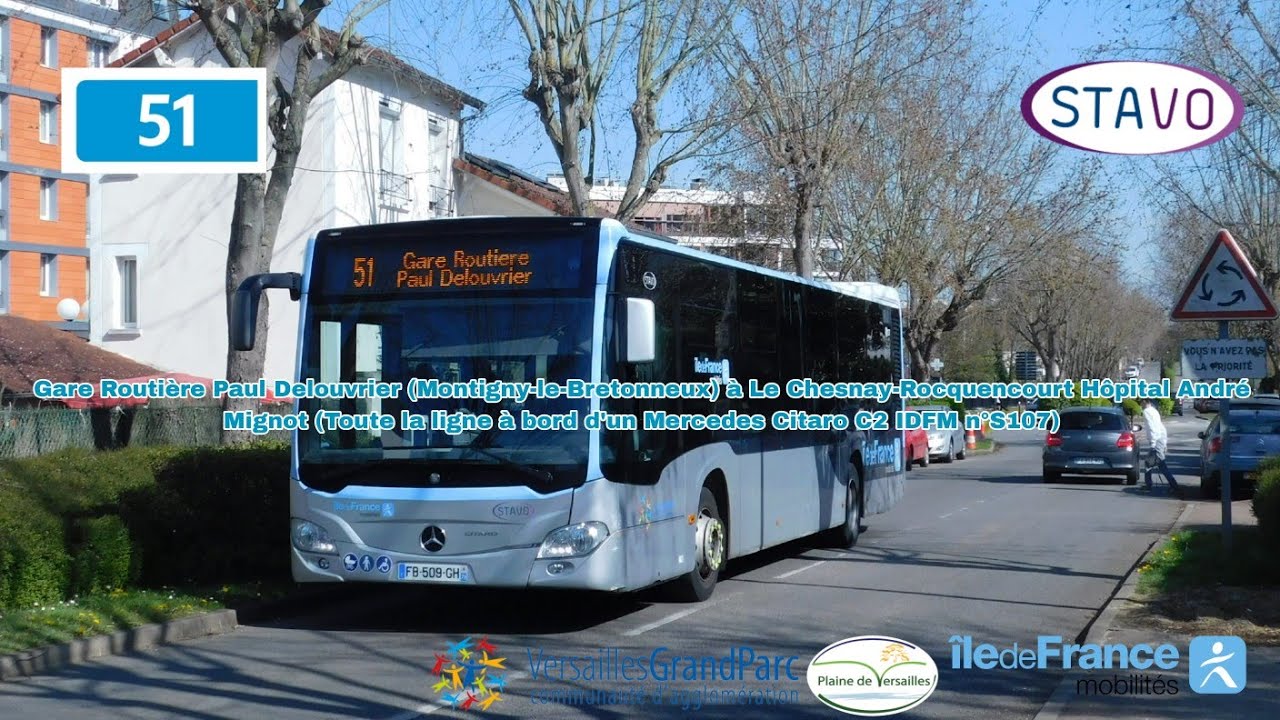 [Ligne 51 STAVO] Citaro C2 IDFM n°S108 – Gare Routière Paul Delouvrier à Hôpital André Mignot