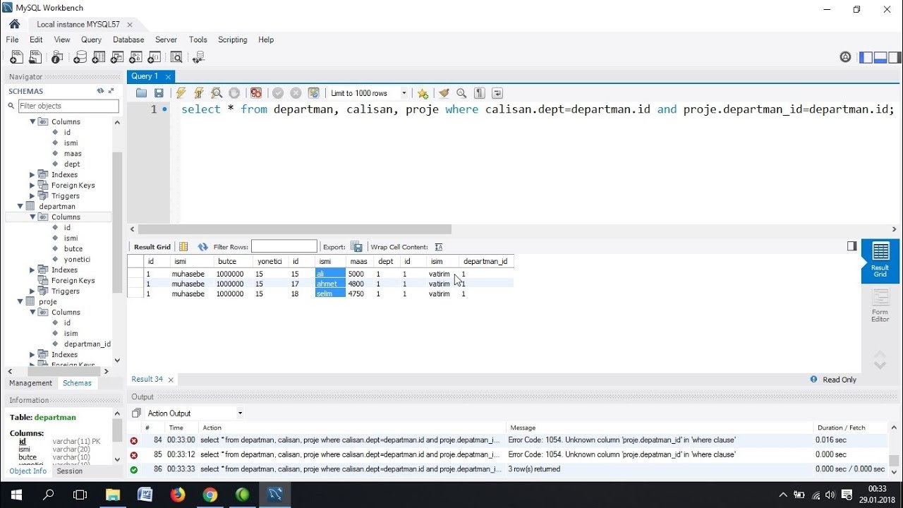 MySQL de Foreign Key Fonksiyonu ile 3 Tablonun Birbiriyle İlişkilendirilmesi @omur61