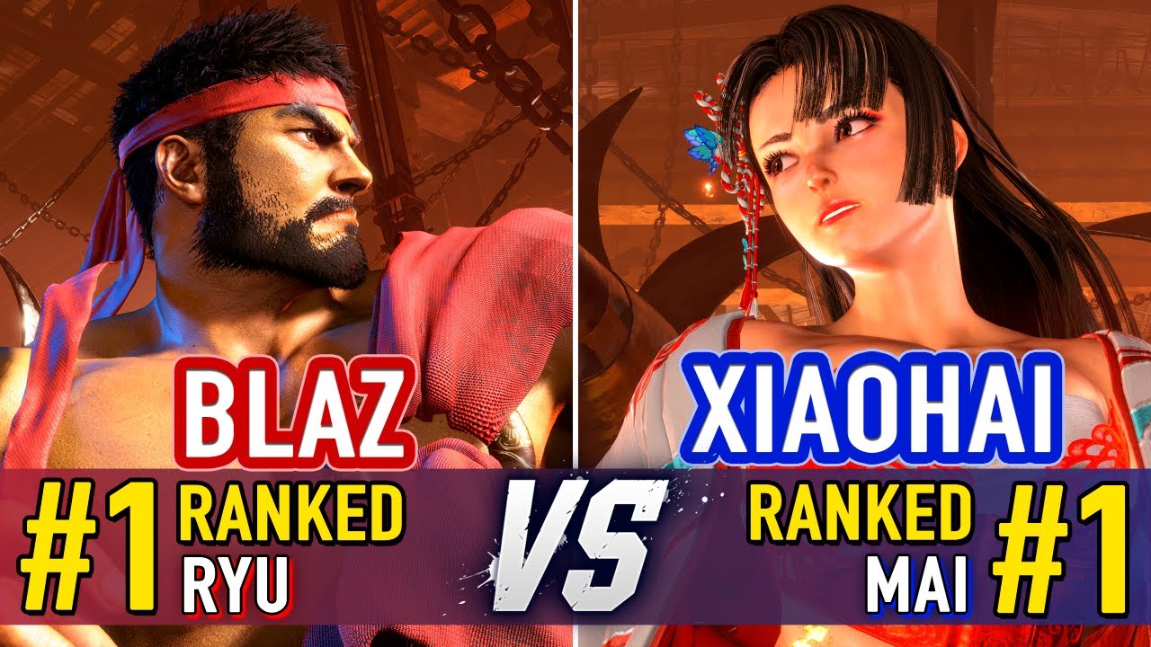 SF6 🤜 BLAZ (#1 Ranked Ryu) vs XIAOHAI (#1 Ranked Mai) 🤛 SF6 High Level Gameplay