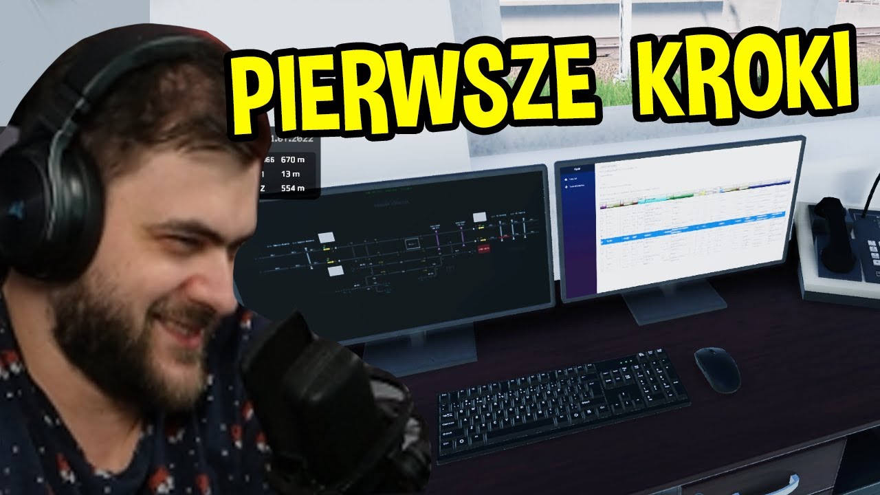 Pierwsze kroki jako dyżurny ruchu, wesoło na radio - SimRail (Live)