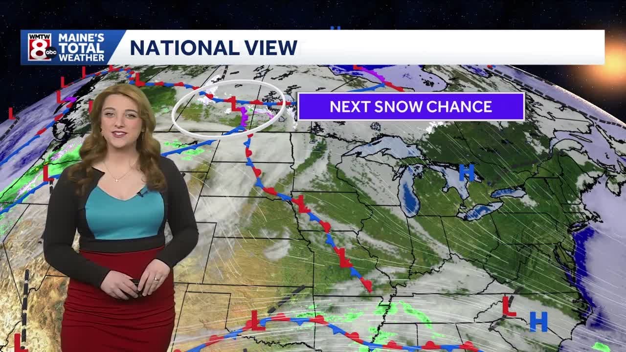 Breezy and sunny Monday ahead of light snow arriving late Tuesday