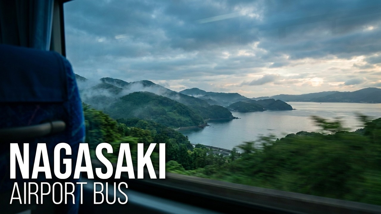 Bus ride Nagasaki Station to Airport 4k
