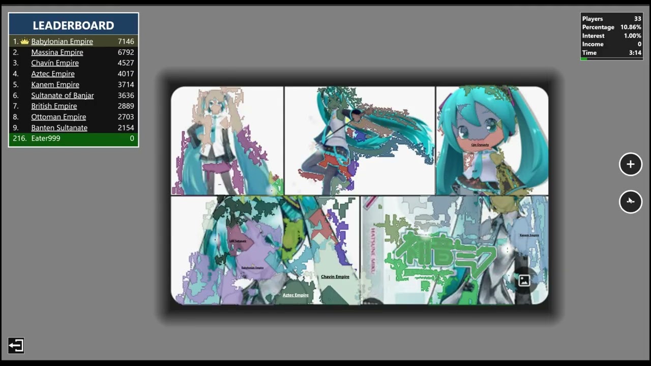 hatsune miku territorial.io royale time-lapse