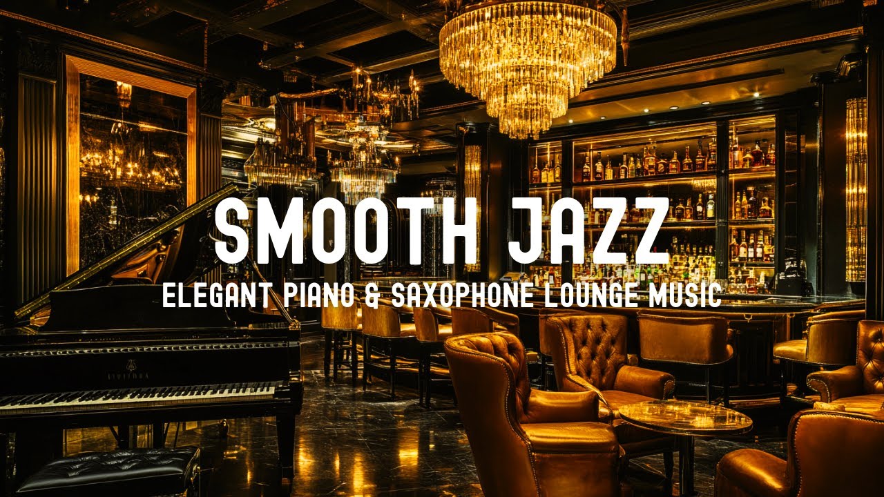 Smooth Jazz & Whiskey Bar Ambience | Elegant Piano & Saxophone Lounge Music