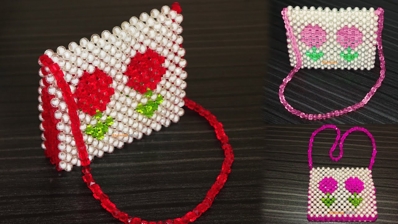 How to make beaded baby bag/ baby bag/ Hand purse/ Ladies bag/ Purse bag/ Motika bag/ Putir bag