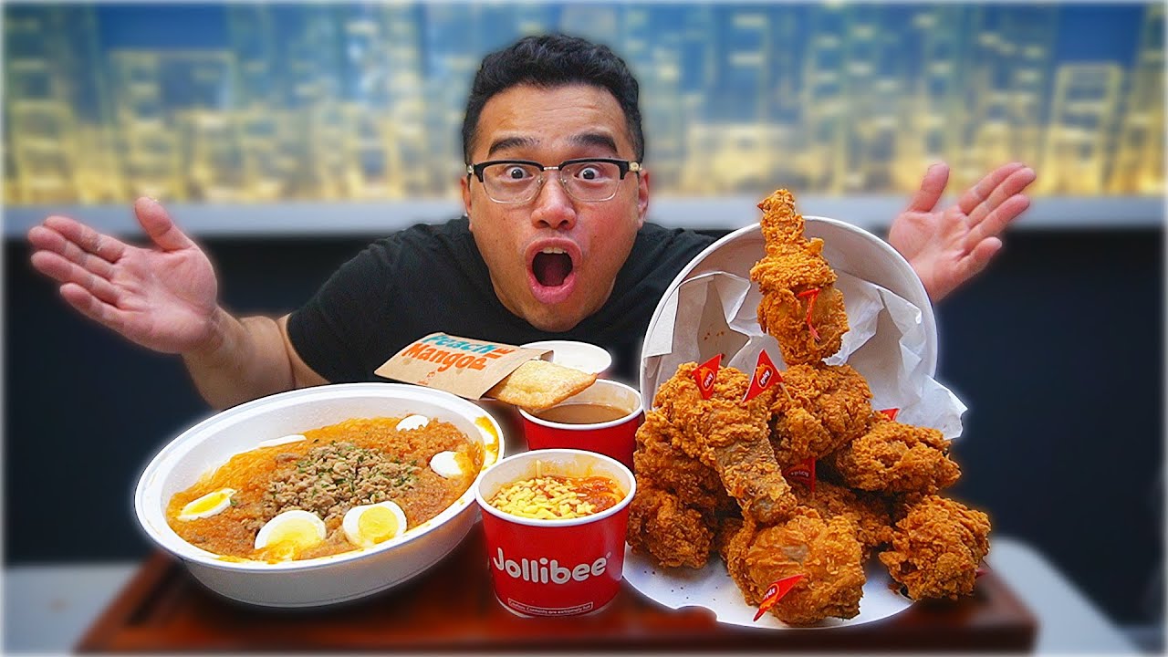 JOLLIEBEE FEAST - Eating Session - Don't Watch This If You Crave Jollibee Fried Chicken Menu