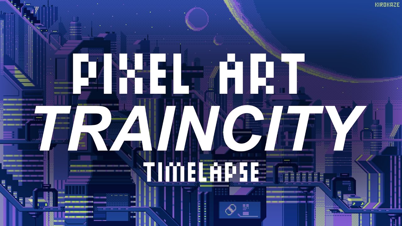 Timelapse pixel art - Train city