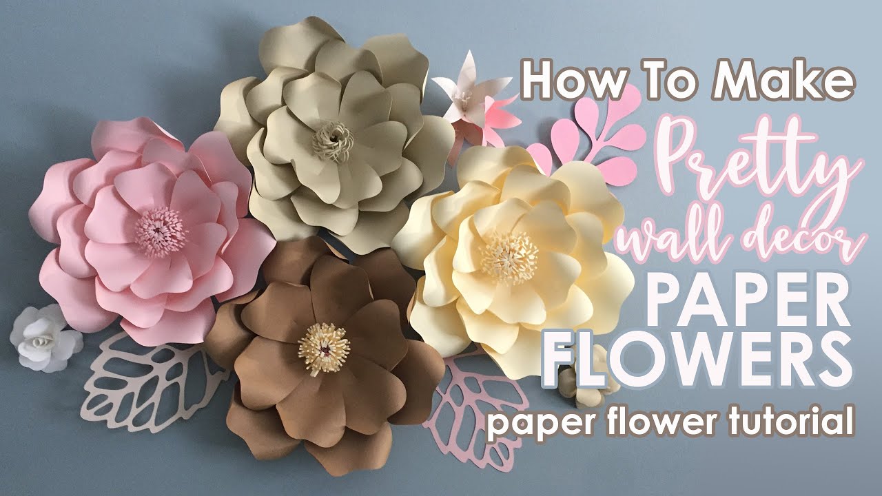 DIY Paper Flowers | Paper Flower Tutorial (easy) | Paper Flower Wall Decorations | Wedding Backdrop