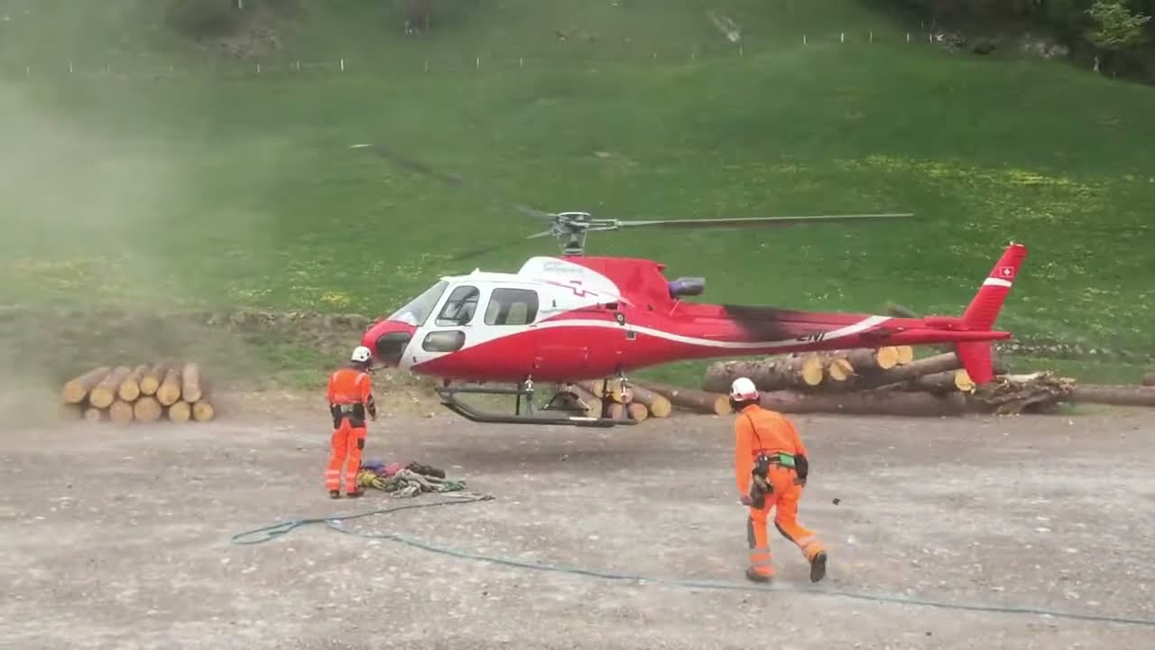 SWISS HELICOPTER HELI LOGGING WILDHAUS ZWINGLIPASS | SWISSPOWERJET