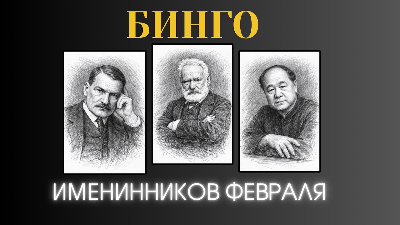 Бинго писателей, которые родились в феврале 🥳🎉