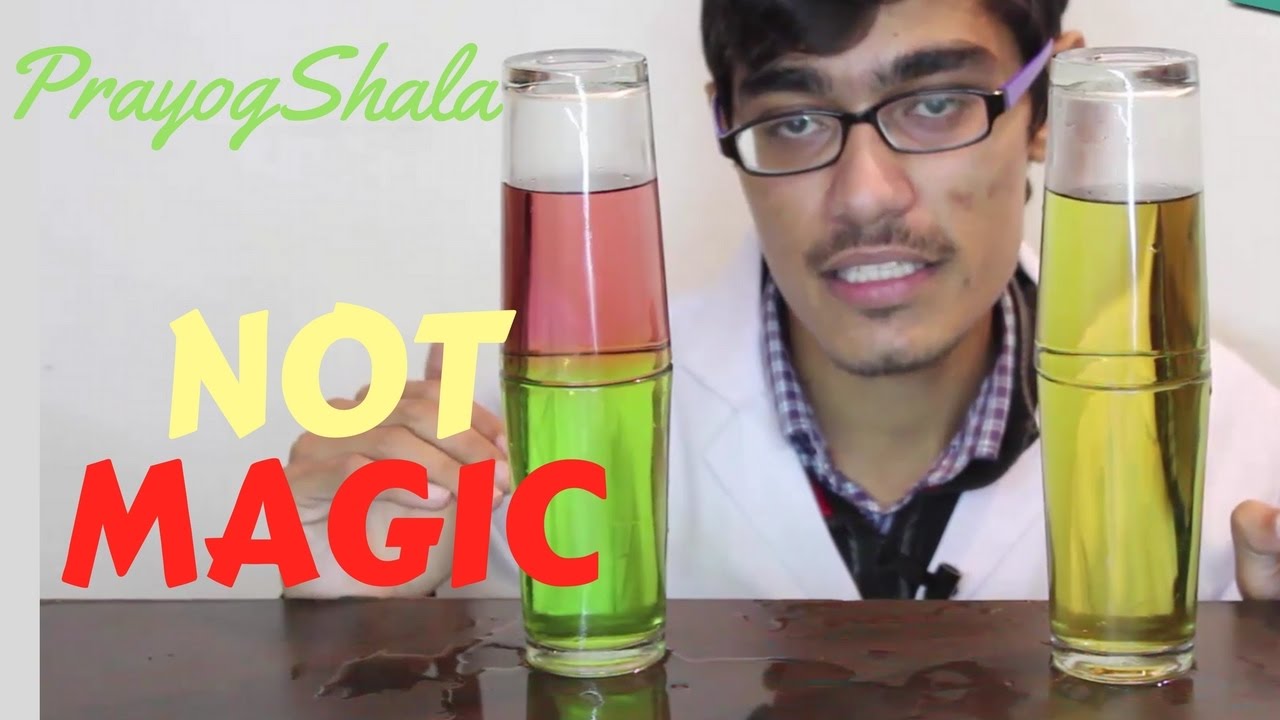 Why Water is not mixing in Water | Cool Science Experiment you can do Home | PrayogShala | Hindi
