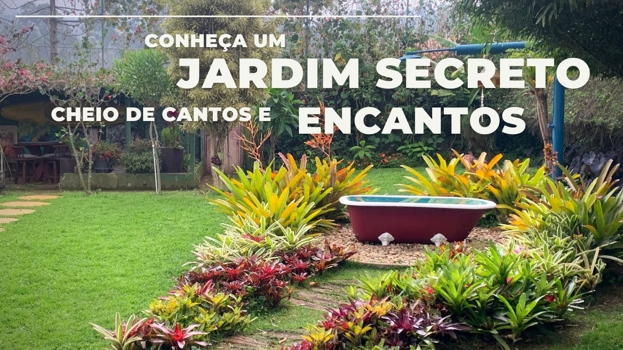 JARDIM SECRETO. UM REFÚGIO VERDE DENTRO DA CIDADE, CHEIO DE CANTOS PRA CURTIR O DIA INTEIRO