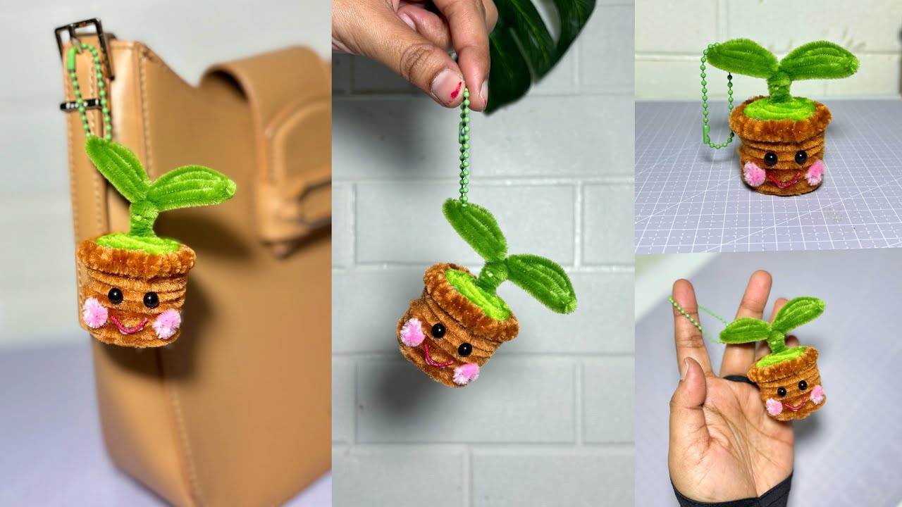 Удивительная поделка 🌿 Брелок с ершиком для чистки труб - поделка из нечеткой проволоки