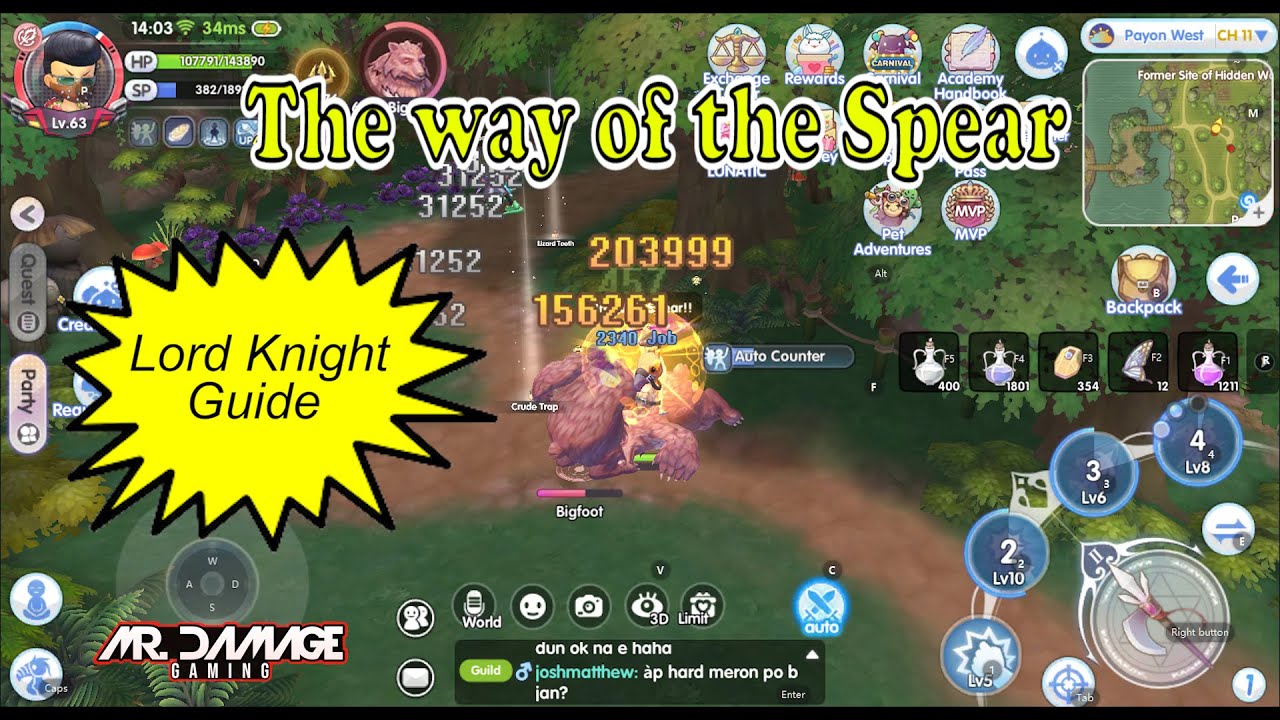 ROX - F2P Spear Lord Knight Guide - Ragnarok X Next Generation - The way of the Spear