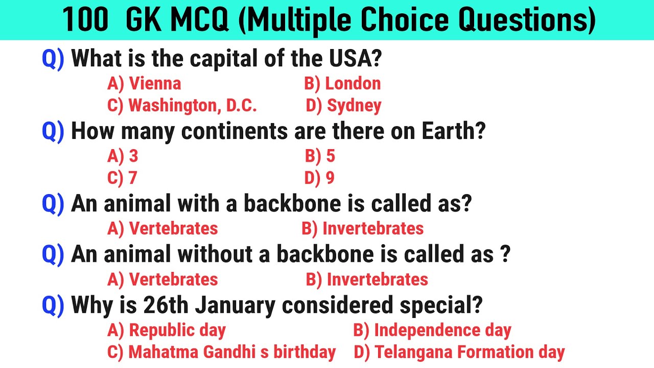 Top 100 INDIA GK Question and Answer| GK Questions & Answers | GK Quiz Question | GK Quiz = Part-2