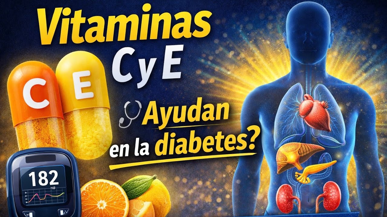 ¿Sirven la vitamina C y E en DM tipo 2? Evidencia sobre control glucémico y riesgo cardiovascular