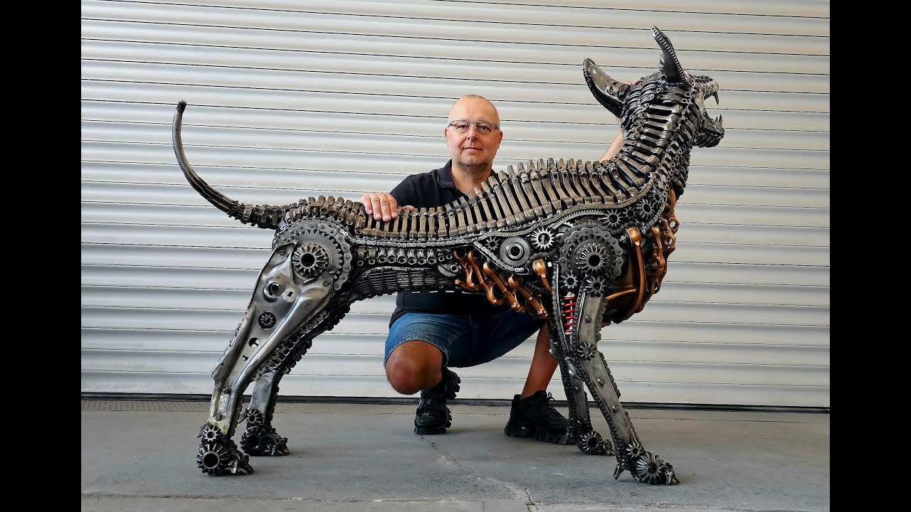 Jak zrobić rzeźbę psa ze złomu – welding art w praktyce | Proces Tworzenia