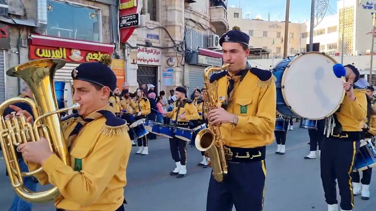 مجموعة كشافة ومرشدات السلزيان احد الشعنينة القدس 2 نيسان 2023 تصوير كريستيان لاند سينت جوني