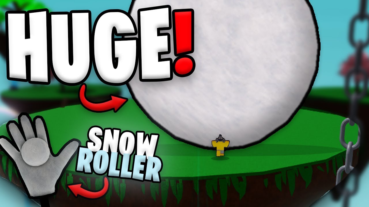 I Got The BIGGEST Snowball Possible Using the Snowroller Glove(Slap Battles)