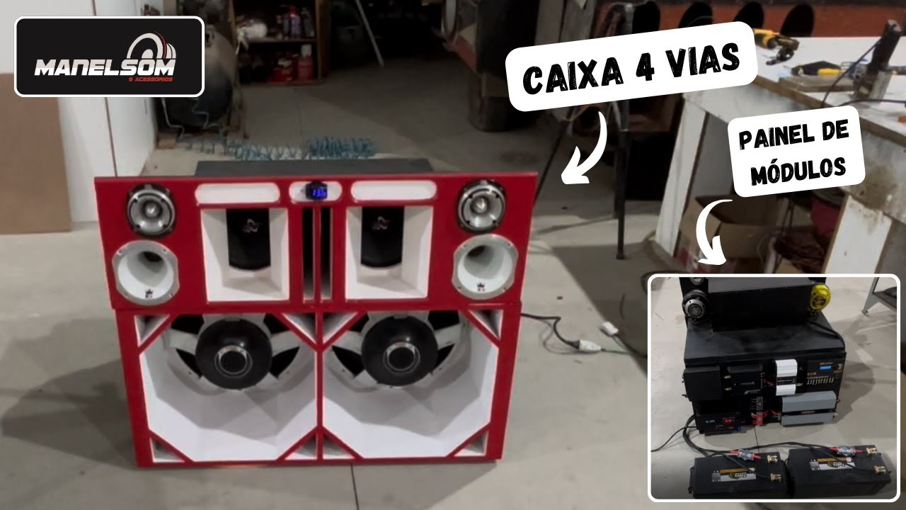 Caixa 4 vias finalizada,  teste com algumas músicas. (Dia a dia da loja) #114