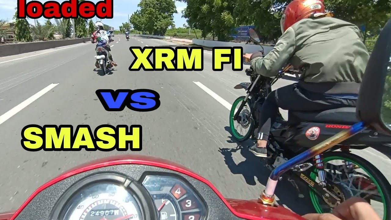 XRM 125 FI vs SMASH 115 | 14/36 vs 14/34 lugi sa duluhan  | apyot motovlog