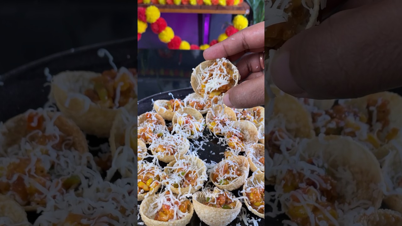 Pizza Panipuri Bites For Snacks #pizza #panipuri #recipe #shorts