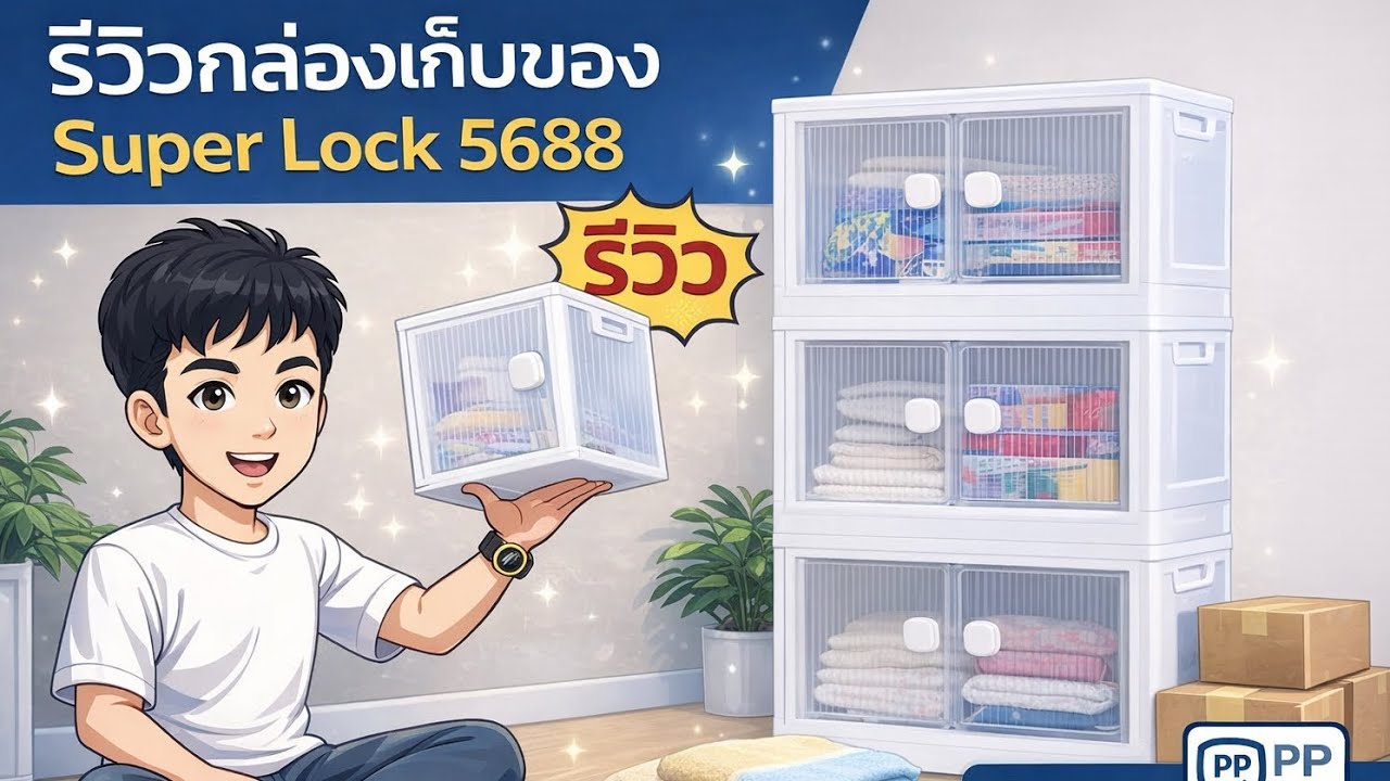 Review Super Lock กล่องเก็บของบานเปิด | รุ่น 5688