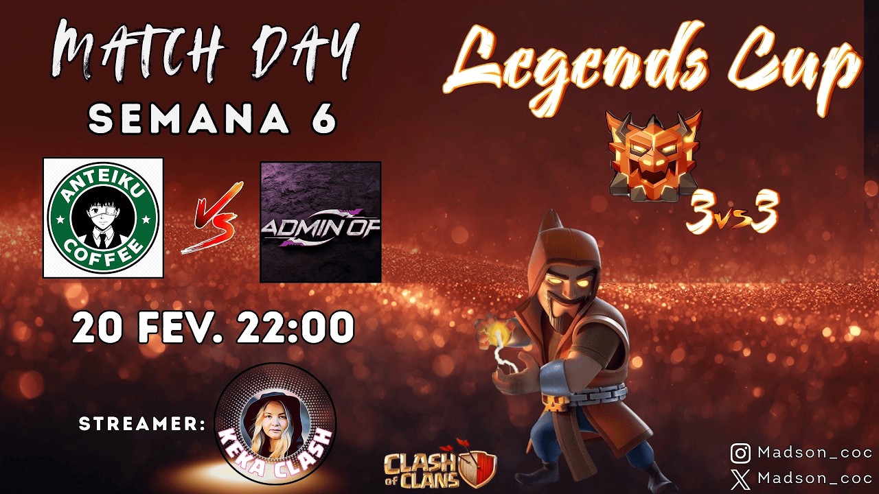 🔴 ANTEIKU COC 🆚 ADMIN OP - LEGENDS CUP - CLASH OF CLAS 🚀