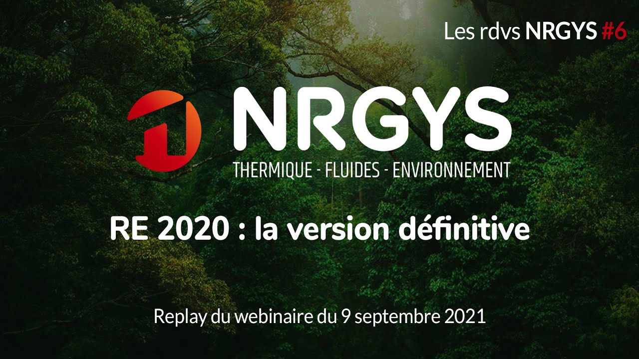 RE 2020 : la version définitive. Les rdvs NRGYS #6 en replay