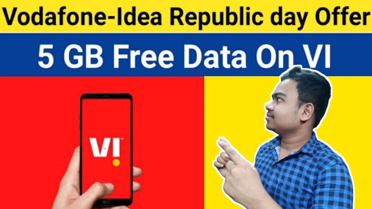 Vodafone Idea Republic day Offer 2021-VI Gives 5 GB Data For Free -Vodafone Idea Free Data Offer