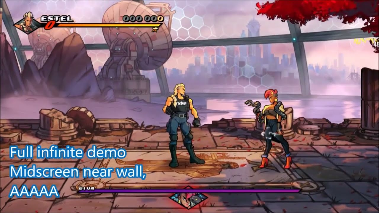 Streets of Rage 4 (SOR4) V8 - Estel Flying Scythe infinite combo w/setups