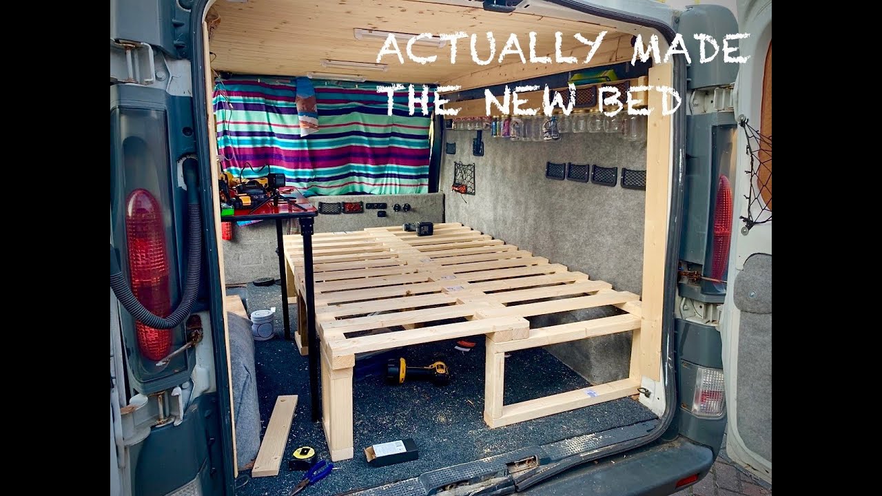 FINALLY MAKING THE NEW BED!!! - Renault Trafic Van Camper Conversion