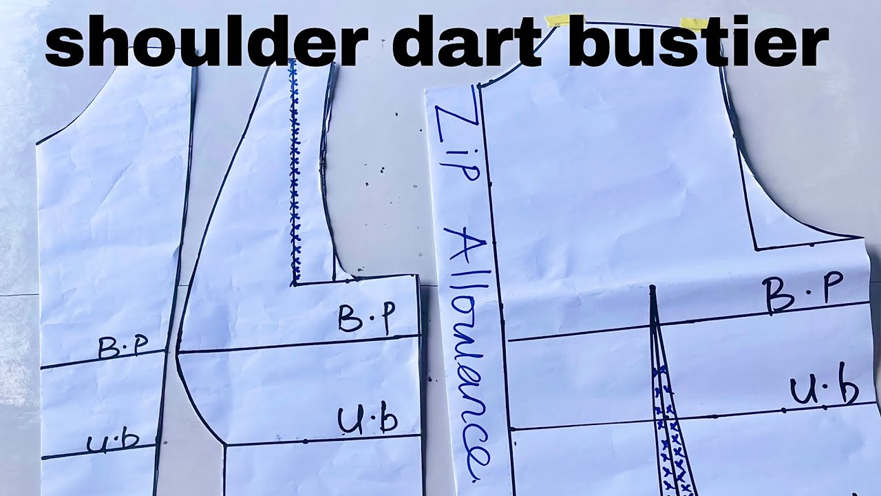 Easiest way to draft a shoulder dart  bustier
