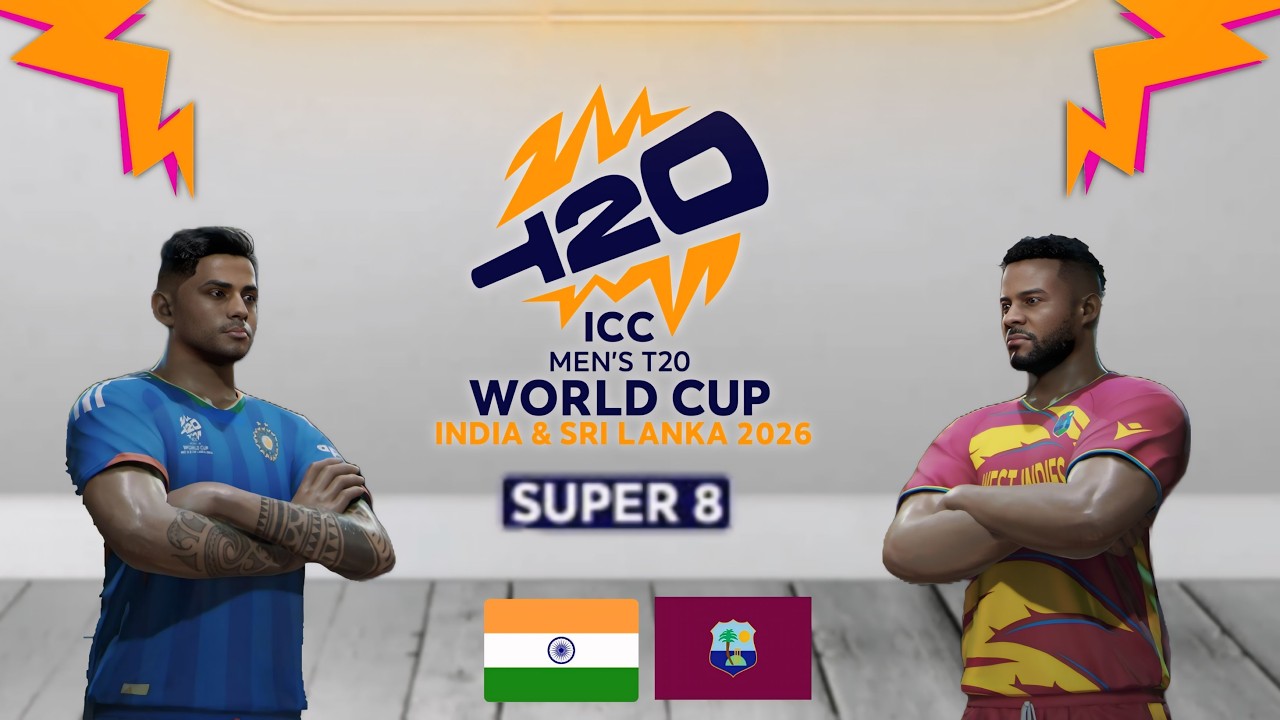 🔴 India vs West Indies Super 8 Match ICC Men's T20 World Cup 2026 - Cricket 26 Live - VR Gaming