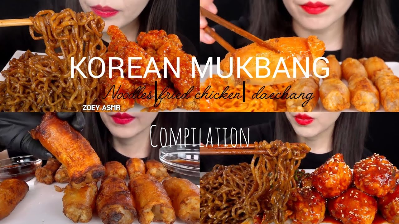 KOREAN RAMEN|| FRIED CHICKEN|| DAECHANG|| COMPILATION||MUKBANG|| ASMR