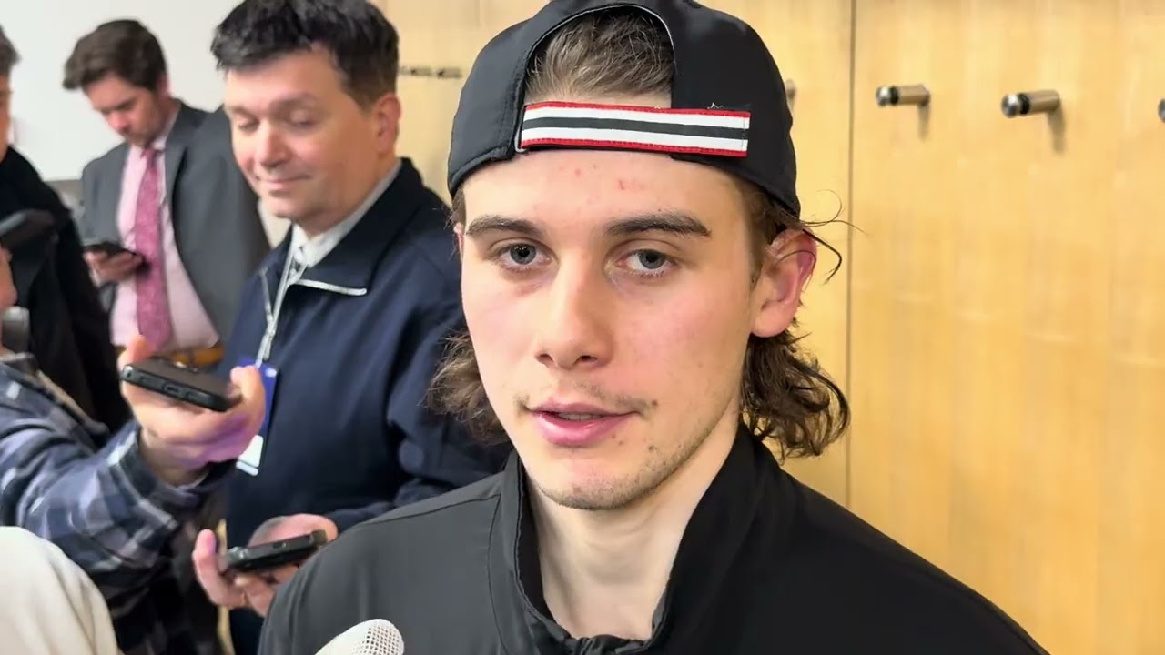 Jack Hughes discusses golden goal puck controversy