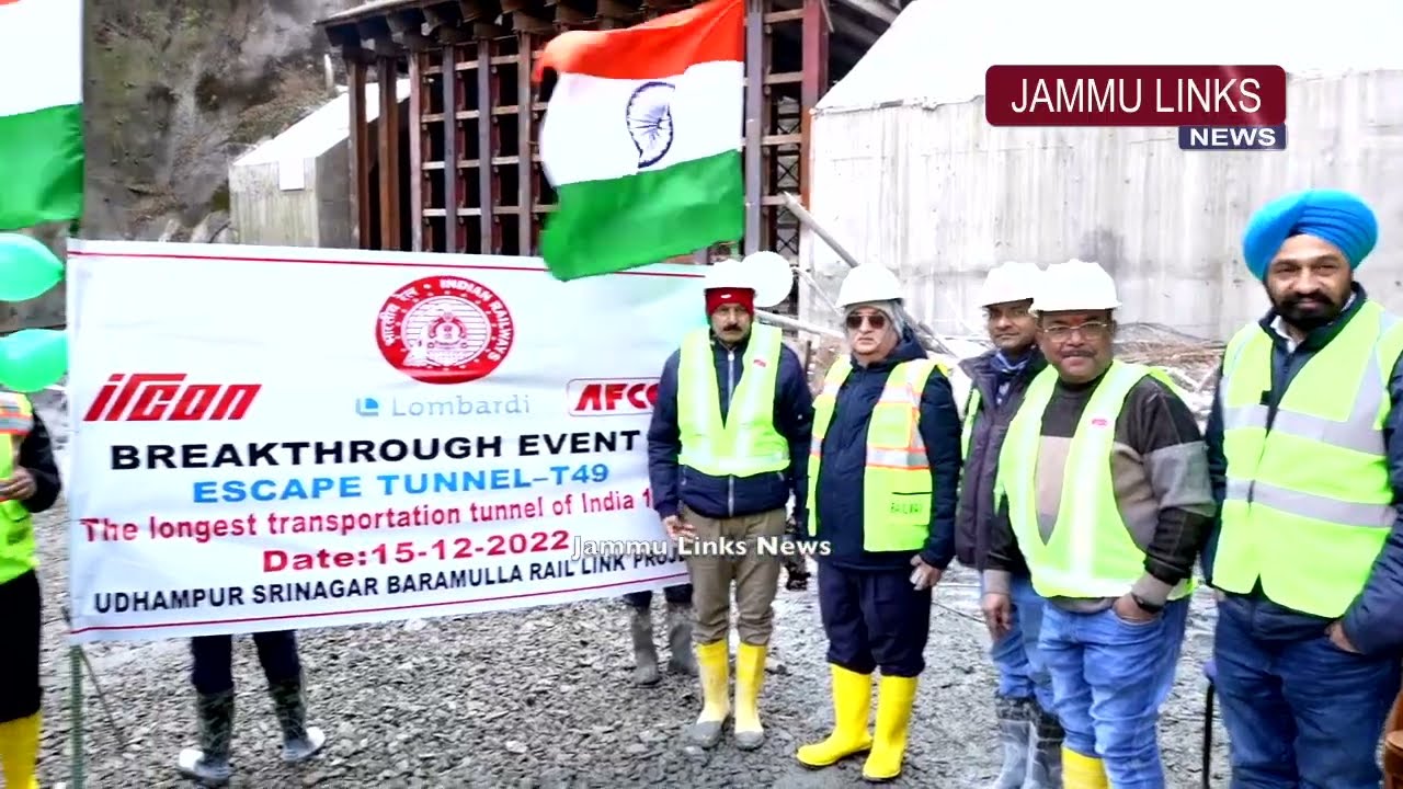 Kashmir Rail Link Project: Breakthrough Achieved On India&rsquo;s Longest Escape Tunnel