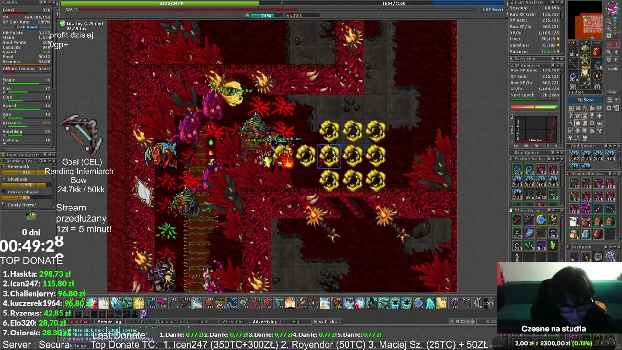 NOWA SERIA: Spędziłem godzine na...? odc. 1 Draken Palace Zao 🏹 300+ Royal Paladin Hunt #tibia