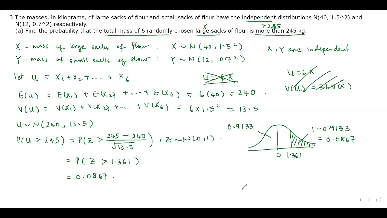 9709/61: A Level Mathematics Paper 6, Probability & Statistics 2, May/June 2020, Question 3.