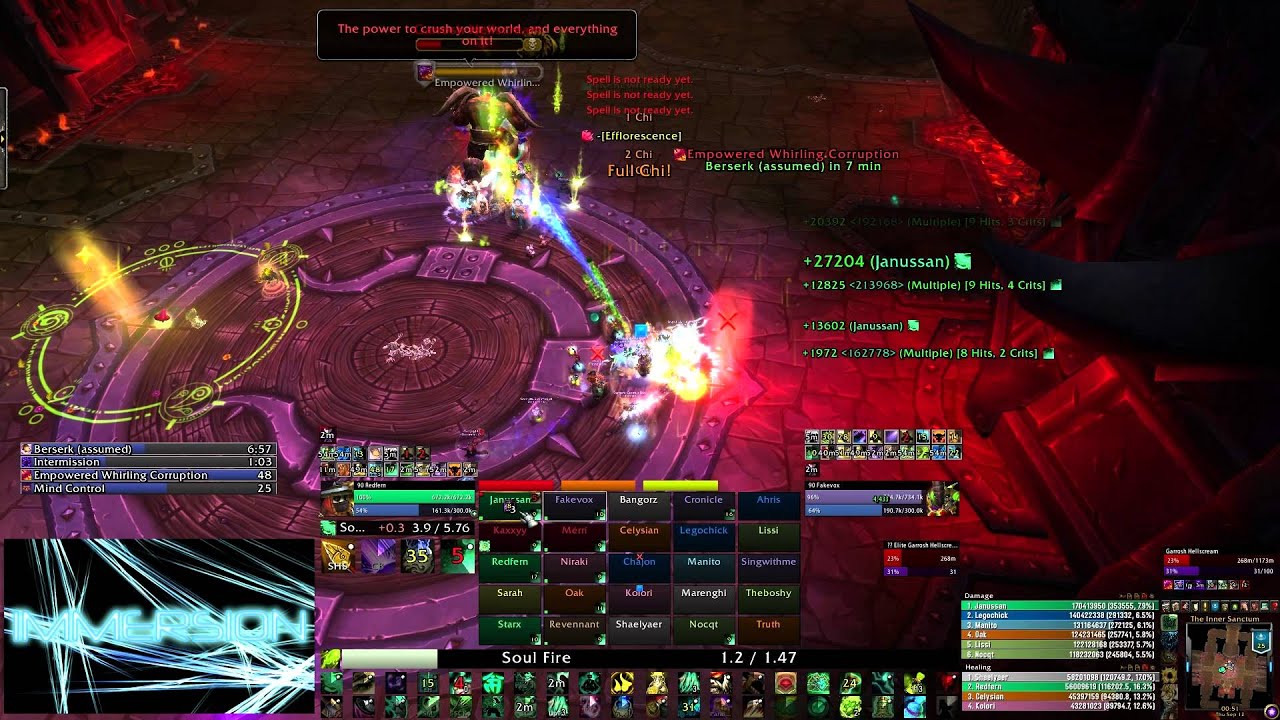 Immersion vs Garrosh Hellscream (25 Normal; Mistweaver Monk PoV)