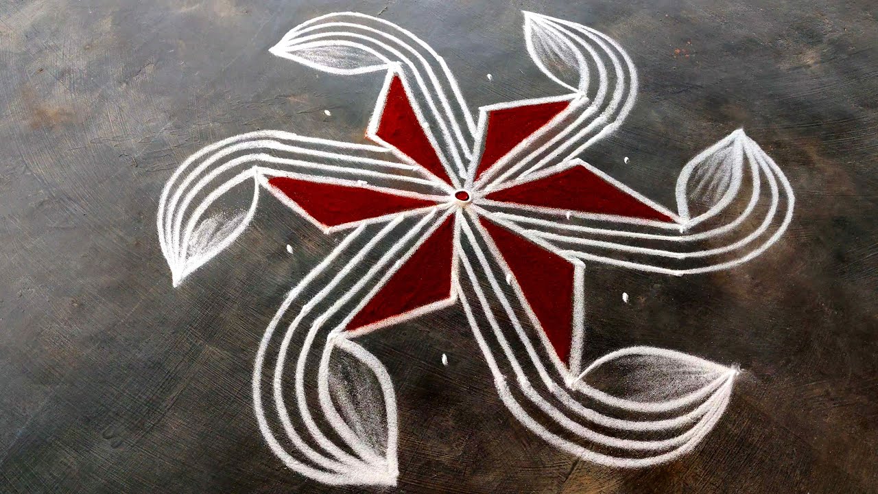 Simple Karthigai deepam kolam🌹Margazhi madha kolangal🌹Easy Karthika masam muggulu🌹Creative Rangolis