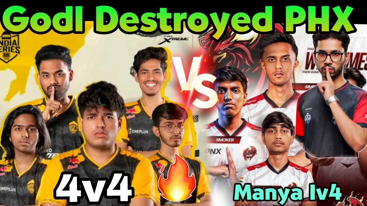 🇮🇳Манья 1v4 PNX🥵 GODL уничтожил PHX😈 Джонатан и Админо — смертоносный дуэт🔥 Режим WOW 4v4💛