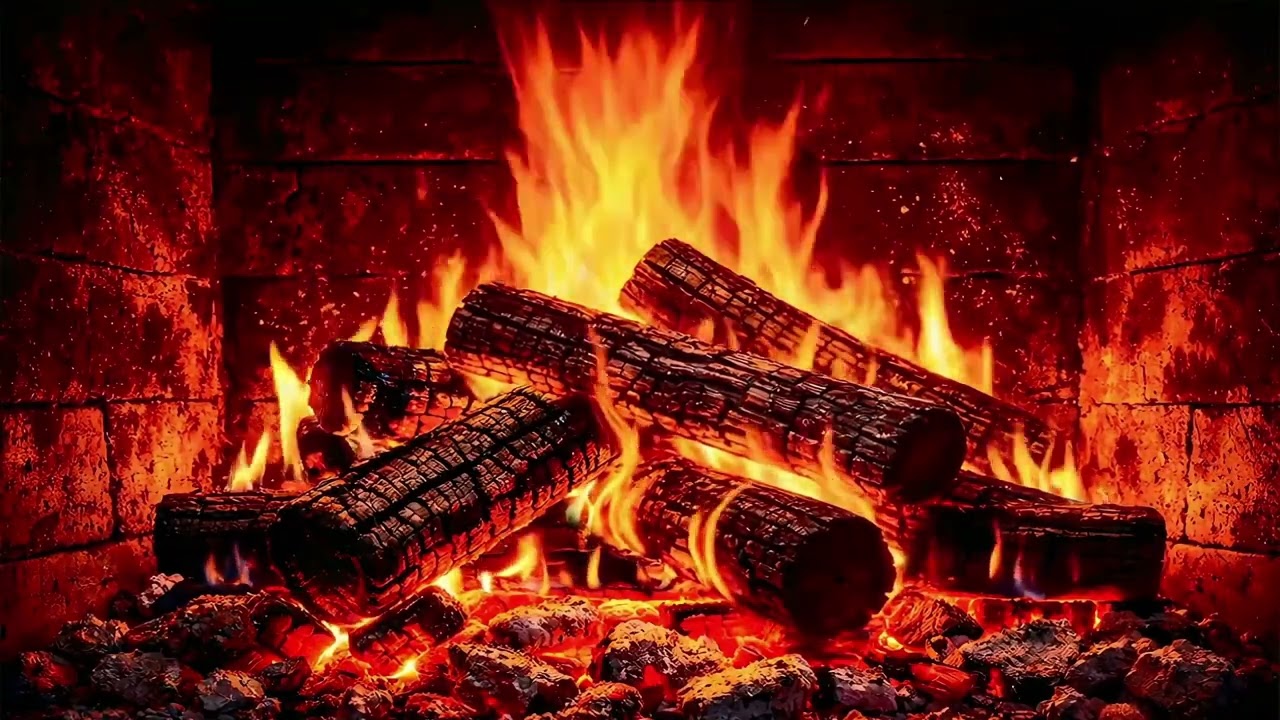 Cozy Fireplace at Night 🔥 | Relaxing Fire Sounds for Sleep