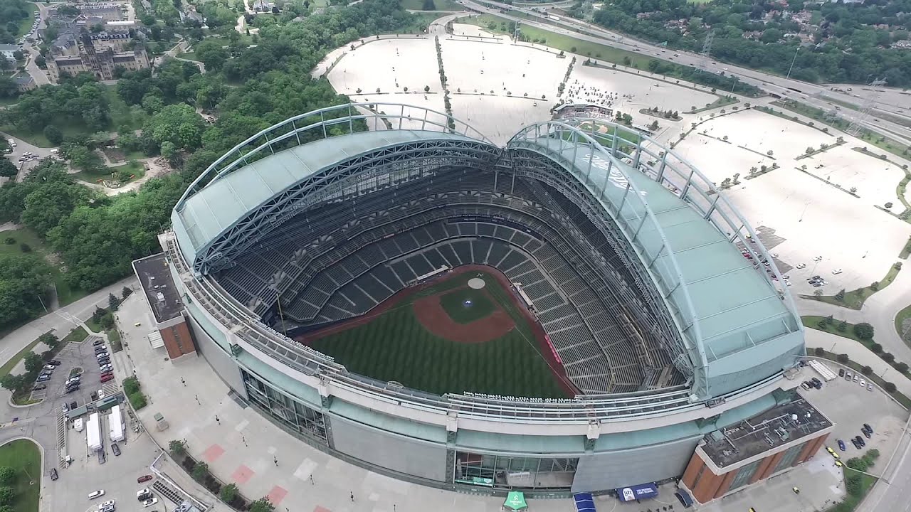 Flight Around Miller Park - Milwaukee, WI - 6/24/15 - DJI Phantom 3