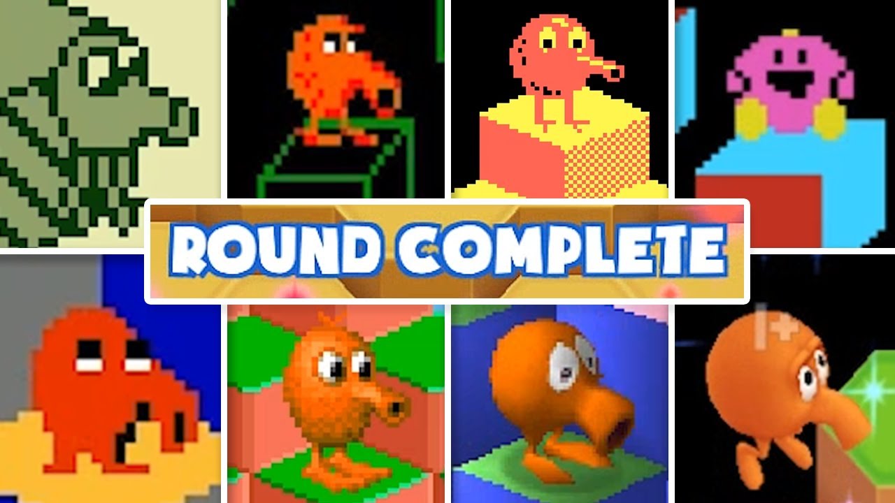 Эволюция анимаций победы в играх Q*bert